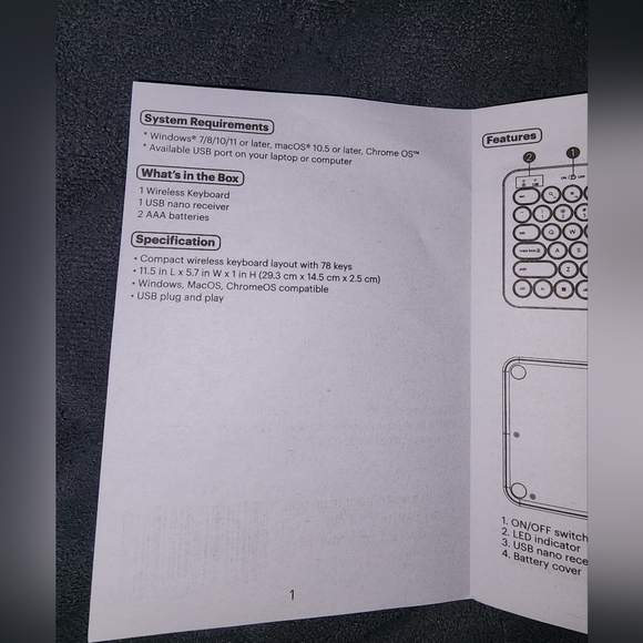 Pink Onn. Compact Wireless Keyboard - Picture 4 of 8